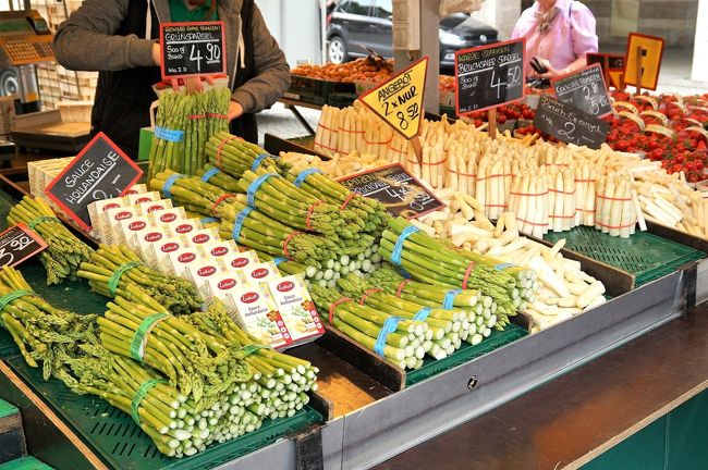 アスパラいろいろ♪マロニエ咲くシュトゥットガルト　新緑のドイツ・フランスの旅9-1