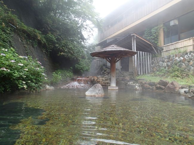 夏休みに那須高原にある日本秘湯を守る会会員宿、大丸温泉旅館へ行ってきました。<br />大きな露天風呂は温泉の川のようになっており、開放感のある温泉。<br />秘湯を守る会の中では、クオリティの高い宿でした。<br />山の上で涼しく、避暑に最適な温泉宿です。