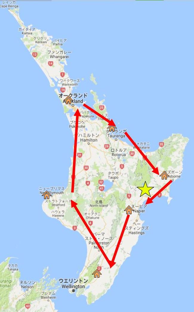 北島の旅行記です。<br />基本的にはワイナリー巡りがメインで、そのほかはおまけ程度です。<br />オークランドから時計回りに回っています。<br />今回は北島二回目でメジャーな回り方ではないと思います。<br /><br />　コロマンデル　⇒　ギズホーン⇒<br />★ネーピア　⇒　<br />　マーティンボロー　⇒　ニュープリマス　⇒<br />　オークランド⇒ワイヘキ島<br /><br />NapierとHastingsがホークスベイというワイン産地で、ここが一番ワインが力強く、美味しい産地です。赤はシラー、白はもちろんソービニヨンブランが中心ですが、シャルドネもオークと相性が良く素晴らしい。<br />最近はロゼを精力的に作っているワイナリーが増えていて、かなりのレベルです。<br />ここは多くのワイナリーのセラードアが空いていて、どこも綺麗で飽きずに回れます。<br /><br />タイミングが合えば、ファーマーズマーケットにも行きたかった。
