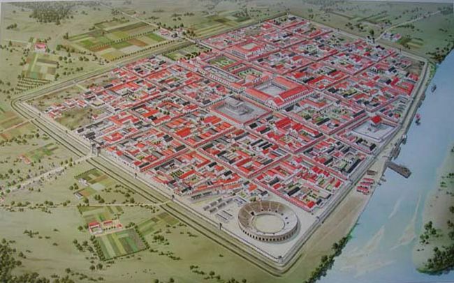 ドイツの秋：24Xantenクサンテンの町はかつて古代ローマ軍団の都市であった。