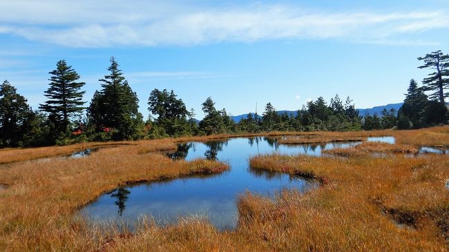 東北の最高峰、尾瀬のランドマーク「燧ヶ岳」の秋を楽しむ山旅をめざした。福島・檜枝岐村の御池登山口からの燧ヶ岳登山は、広沢田代と熊沢田代の2つの湿原を経て山頂に至る変化に富んだコースであるとともに、頂上からは眼下に尾瀬沼と尾瀬ヶ原広がり、双耳峰である燧ヶ岳の柴安?・が眼前に迫る絶景のロケーションが広がる。さらに今回は、尾瀬沼をめざして下る「長英新新道」をとって大江湿原へ至るルートを取った。湿原では草紅葉と周囲の紅葉が満喫できる山旅となった。<br /><br />http://blog.goo.ne.jp/rikan819