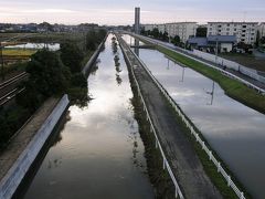 早朝ウォーキングコース上の台風21号の置き土産