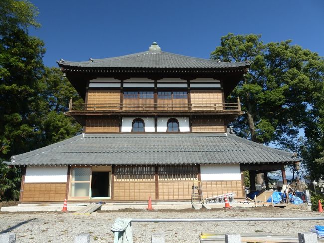 曹源寺観音堂（さざえ堂）の修復工事は完了間近です_2017_来年の１月２日から拝観できるようです。（群馬県・太田市）