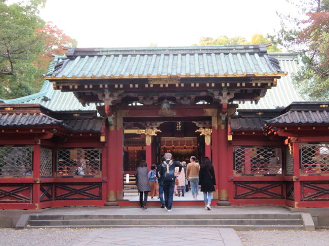 山手線鶯谷駅から言問通り・寛永寺坂を歩いて谷中へ、寛永寺裏、浄名院入口付近から谷中霊園に入りました、霊園内をを歩いて言問通り沿いにある下町風俗資料館付設展示場に、展示物を見た後、再び言問通りを歩きました、一乗寺前、王林寺境内を歩いて不忍通りと交差する角に赤札堂がある根津交差点に。<br /><br />根津交差点から不忍通りを歩いて根津神社入口から鳥居がある表参道に、広い境内を散策・参拝しました、私がお宮参りしたを神社に久振り行きました、今回は御朱印ももらいました。<br /><br />帰りは不忍通り沿いにあるなか卯千駄木店で食事をして東京メトロ千代田線千駄木駅に向かいました。