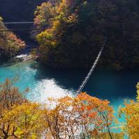 トロッコ列車で紅葉狩り