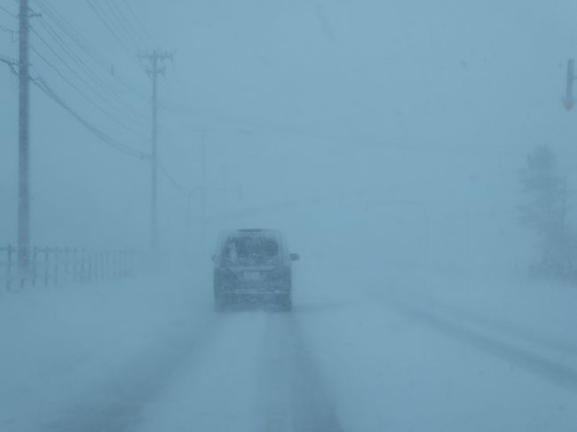 札幌市の隣町に住んでいます。<br />初雪以降、少しづつ冬の気配を感じ始めていましたが、朝起きると、いきなり真冬になってしまいました。<br />本格的な吹雪になってしまったので、予定を切り上げて、自宅に帰ってきました…。<br />旅行記というよりは、これから北海道に旅行に来られてレンタカーなどを運転される予定の方々には、少しでもご注意いただければと思い、作成いたしました。