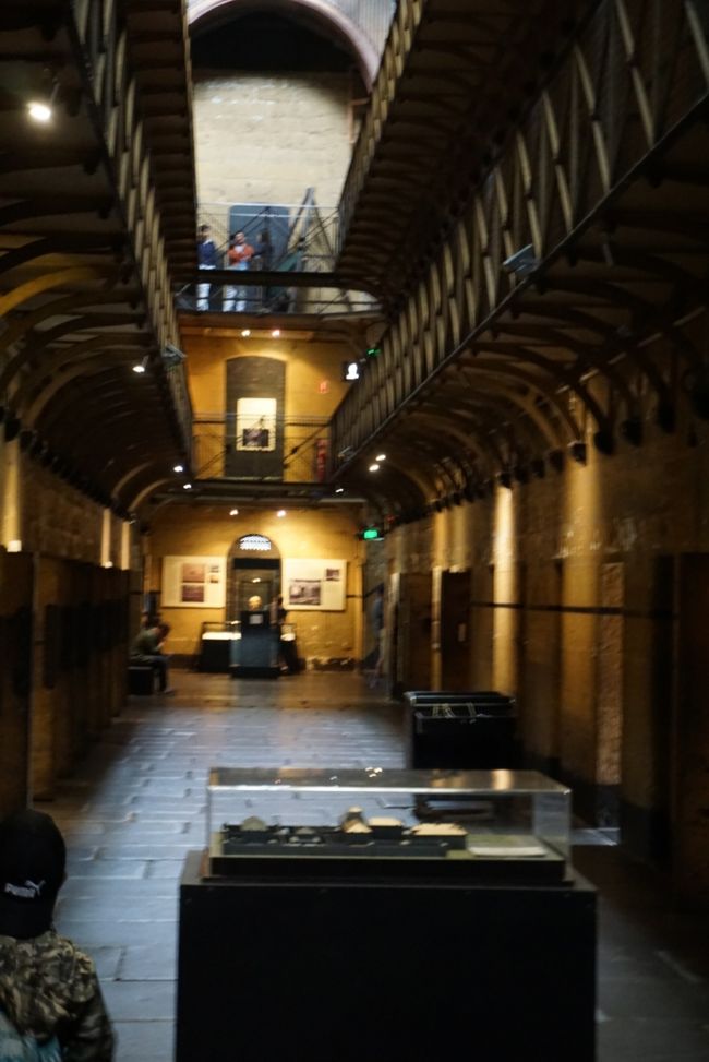 メルボルン刑務所の見学と囚人体験をしました。<br />1929年まで実際に使われていた建物で<br />実際の独房を見学したり、実際囚人として体験ができます（英語）<br /><br /><br />営業時間　9:30 - 17:00<br />大人１５．５０ドル<br />子供９．５０ドル<br />ファミリー４２．００ドル<br /><br />