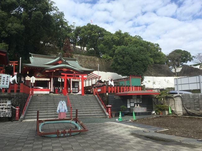 熊本も最終日。帰る前に熊本城の稲荷神社と再建に頑張ってる阿蘇神社にどうしても行きたく。