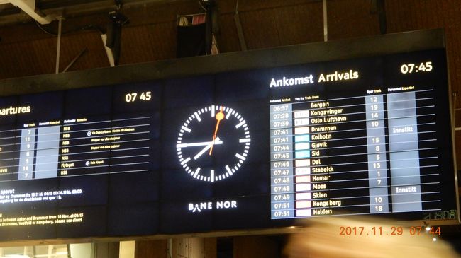オーロラ　４K　オスロからvergenベルゲン鉄道　 Ⅰ　　2017年11月29日乗車