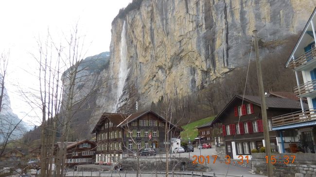早春のスイス・黒い森・アルザスを巡る　６　５日目　スノーハイキングⅡ～ラウターブルンネン～インターラーケン