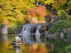 2017.11富山魚津旅行6終-富山城址公園，市役所展望台で夕陽を見る，とやま方舟で一杯，帰京