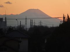 12月25日(クリスマスの日)にふじみ野市から見られた影富士