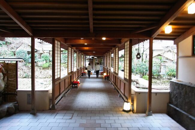 2018年初日記。<br />新年あけましておめでとうございます。<br />私のつたない日記にいつも投票してくださる方々、また見てくださる方々に感謝いたします。<br />本年もどうぞ宜しくお願い致します。<br /><br />ある爆弾低気圧襲来の日。<br />いつに無く激しい倦怠感に襲われ、「マッサージ…整体…いや、温泉に行きたい!この激しい疲れ(低気圧が原因とまだ気付いていない)を取り除きたい!温泉ならばっちり体の奥から疲れが取れるはず!」と、衝動的に有馬温泉の宿を予約してしまいました。<br /><br />その後低気圧は去り、からりとした日が続くと、そんな倦怠感のことは忘れ去っていましたが、どっちにしても温泉には行きたかったし、今年は野球観戦ざんまいで旅行自体久しぶりだったので、思い切ってゆっくりしてきました。<br />(低気圧不調には酔い止め薬がよく効きます)<br /><br />有馬温泉は豊臣秀吉が湯治に使ったことで有名ですが、秀吉よりはるか前、日本書紀やら清少納言の枕草子に出てきたり、大昔から関西どころか摂津国時代から愛されていた近畿の温泉キングです。<br /><br />だいたい温泉て有名な火山の近くに多いですが、有馬はそんな山が無いところに存在している不思議。断層から湧き出すともいうが、断層にそんな熱あるの?怖い…<br /><br />有馬は今回が人生2回目です。<br />こんなに近いならもっと早く来れば良かった、と言いたいところですが、気軽に泊まれるお値段ではないのですよね。<br />しかも年末なので、高いのはどこも同じとはいえ、有馬温泉は飛び抜けて高い…