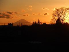 1月2日、ふじみ野市から見られた影富士