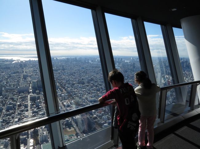 東京スカイツリー・・高さ634mの世界一高い電波塔から、関東平野を一望します。