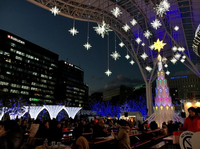 本場ドイツのクリスマスマーケットには行けないけど、雰囲気を味わいたくて博多へGO!<br />博多に暮らす娘の、仕事が終わるのを待って2人で街へ繰り出す。<br />