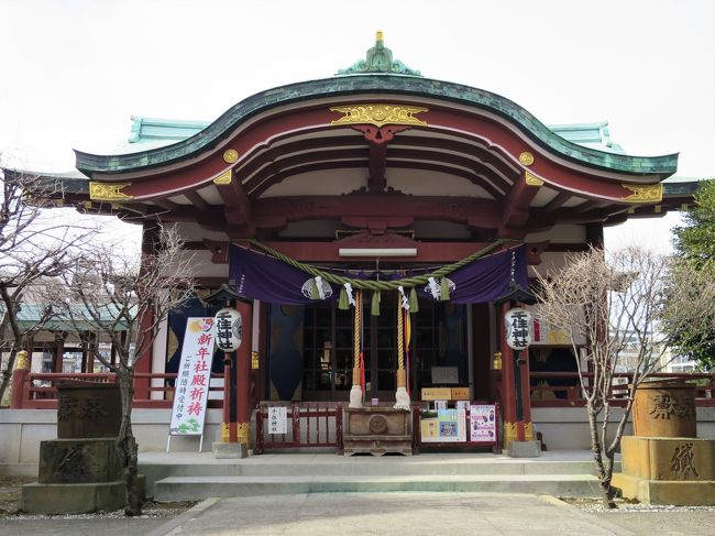 4つの芭蕉像と富嶽三十六景の地をめぐる千住散歩<br />JR東日本 駅からハイキングのコースを歩いてきました。<br /><br />コースは、JR北千住駅南改札口外スタート--千住街の駅--学びピア21--勝専寺--千住神社--富嶽三十六景「隅田川関屋の里」--矢立初めの芭蕉像--富嶽三十六景「従千住花街眺望ノ不二」--素戔雄神社--荒川ふるさと文化館--都電荒川線三ノ輪橋停留場--延命寺・小塚原刑場跡--松尾芭蕉像--JR南千住駅ゴールです。<br />2018年1月12日(金)~1月21日(日)開催<br />歩行距離:約8.0km、所要時間:約2時間15分のコースですが、ちょっと寄り道などをしたので多く歩いています。<br /><br />冬晴の天気で気持ちの良い散歩が出来ました。