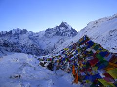 2018年1月6日　早朝のネパール・アンナプルナBC　標高4130m