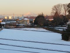 久しぶりにふじみ野市より見られた朝焼け富士