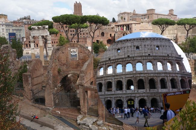 　イタリア４日目の９月１４日(木)は、最後に１７：３０テルミニ駅(Roma Termini)～１８：１５フィウミチーノ空港(Fiumicino)のエアポートシャトル(Sit Bus Suttle)に乗り、フィウミチーノ空港へ行きます。<br />　帰国の前に、真実の口(ボッカ・デッラ・ヴェリタ)広場から、フォロ・ロマーノ、初日に行ったコロッセオや、サン・ジョバンニ大聖堂まで、ローマを探索しました。