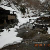 雪の北群馬、秘湯を巡る　１．　宝川温泉汪泉閣、湯宿温泉金田屋