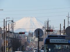 上福岡駅から見られた富士山