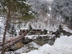厳冬期の新穂高温泉　深山荘