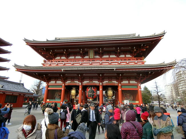 いなかだもんの東京巡り２日目は巣鴨から上野、御徒町、浅草を巡りました。<br />定番の観光地ですが、アジア系の来訪者の多さを再確認。<br />特に浅草寺ではレンタル着物姿が大勢いて・・和服で異国語<br />思わずベネチアカーニバルの貸衣装を思い出しました。