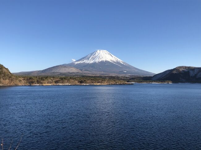 冬のきれいな富士山をぜひとも近くで見たいと思っていました。２００９年の東京在住の時に青春１８切符で近くまで行きましたが、今回は富士五湖を中心に観光することにしました。<br />１週間前には雨予報でしたが、実際は快晴のお天気で、美しい姿の富士山を堪能できた旅でした。