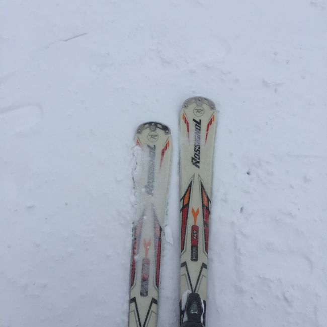 今年も年に一度のスキーに行ってきました。昨年と同じ志賀高原ですが天候があいにくで一の瀬ファミリーゲレンデで滑りました。<br />スキーセットはもちろんレンタルです。おかげで2回も取り違いに遭遇しました。最初は私のせいですが。