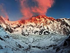暁の女神が纏う羽衣【神々の峯へ-5 】ABC Trek Day-5&6 (アンナプルナBC→シヌワ→チョムロン）