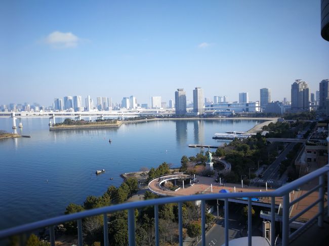 奥さんと一緒に姪が上京するというので、僕が住んでいる1Kマンションでは寒くて泊まれないので、リゾートっぽいお台場のヒルトンホテルに泊まりました。春節近くなので安いレートが無くて少し高めの部屋を予約していました。少し良い部屋にしていただいたので滞在は快適でした。<br /><br />行った場所は有楽町/お台場/池袋/浅草/築地/本郷とかです。<br /><br /><br />宿泊<br />ヒルトン東京お台場<br />(TWIN SUPERIOR DELUXE/30,750円)