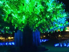 蒲郡-5　ラグナシアｄ　「光の草原」シンボル樹木＆彩色ランタンの電飾　☆煌めく灯り変化して