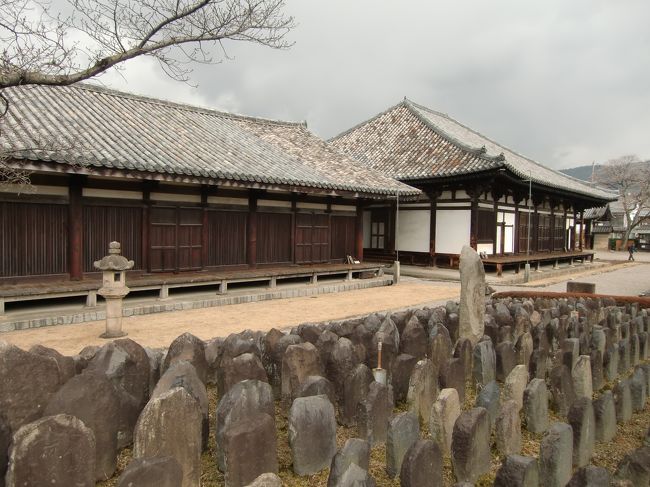元興寺の前身は6世紀末蘇我馬子によって開かれた法興寺(明日香村にある飛鳥寺)です。<br />法興寺が平城遷都に伴い718年に新築移転されたのが元興寺です。<br />現在では伽藍の大半が「ならまち」の下に埋もれています。<br />当時は金堂、講堂、塔、僧房等が立ち並んでいましたが、現在では僧房の一画が唯一現存しているのみです。