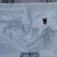 【国内291】2018.2札幌出張・雪まつり前日１-雪まつりつどーむ会場，札幌プリンスホテル，前日の大通会場，さっぽろテレビ塔から見る