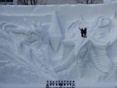 【国内291】2018.2札幌出張・雪まつり前日１-雪まつりつどーむ会場，札幌プリンスホテル，前日の大通会場，さっぽろテレビ塔から見る