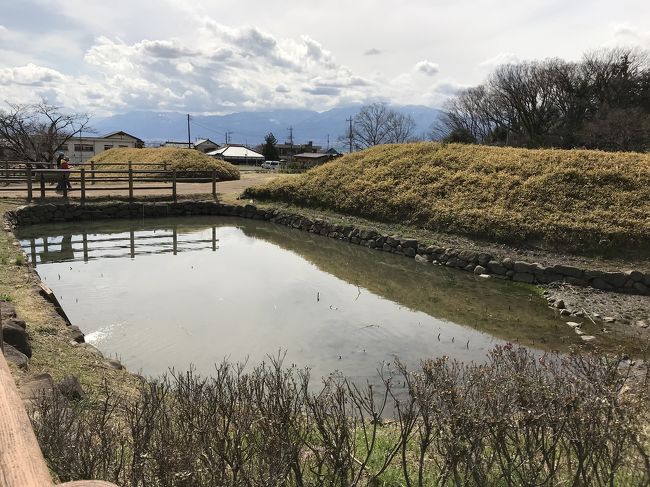 JR甲府駅北口バスターミナルより山梨交通のバスを利用。駅から北に直進すれば武田神社。乗車時間は8分程(徒歩では30分程か?)。<br /><br />山梨交通は何も知らない観光客にはボッタくる。武田神社直前までのバスの運賃は全停留所100円だった。が、武田神社になるといきなり190円にアップした!。<br />武田神社手前のバス停から武田神社までは徒歩5分もかからないと思う。<br />帰路、滞在時間の都合から仕方なしに武田神社からバスに乗った。<br /><br />躑躅ヶ崎館跡としての遺構、堀・土塁・曲輪が明確にある。<br />大手の発掘・復元場所は、人混みなく良かった。