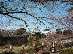 初！金沢。桜開花宣言の兼六園と金沢城をウォーキング