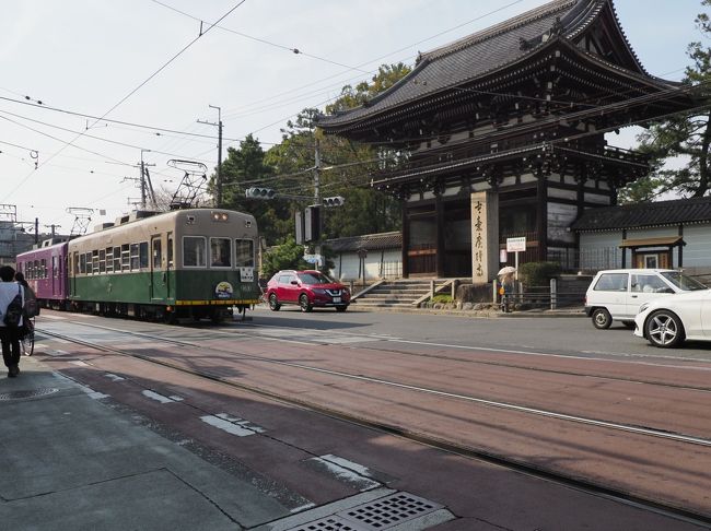 一日フリーきっぷを買って嵐電に乗ります~。<br /><br />ほとんど各駅で降りて、マイナーなスポットを巡ろうと思います。<br />古代史ミステリーと謎の渡来人秦氏(はたうじ)が今回の主なテーマです。<br /><br />天塚古墳、猿田彦神社、木島神社(蚕の社)、広隆寺、大酒神社<br />斎宮神社、鹿王院、渡月橋、嵐山羅漢、車折神社、阿弥陀寺<br /><br />最後に源氏物語をテーマに嵐山をめぐろうと思ったけど人混みに負けました・・・。