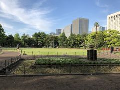 新緑の日比谷公園から東京駅