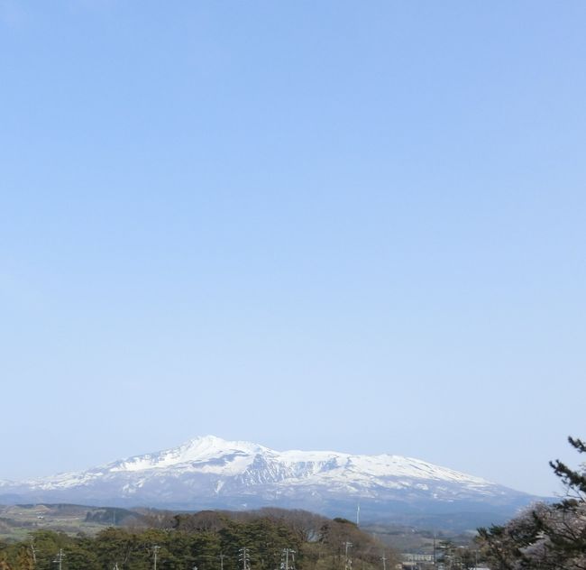 秋田から羽越本線で象潟に入りました。<br />桜が満開でした。<br />天候に恵まれ鳥海山がよく見えました。<br /><br />象潟や晴れて芭蕉の鳥海山<br /><br />帰ってきたら首都圏を走るJR電車に「羽越本線に乗ろう」のつり広告が目に入りました。<br /><br />