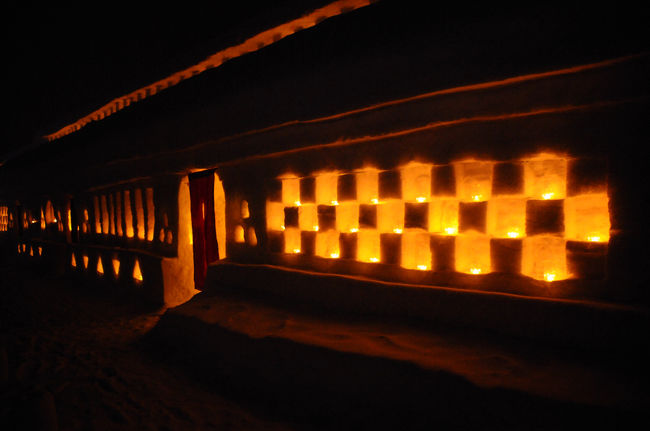 雪旅籠の灯り　月山志津温泉