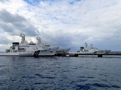 石垣島で避寒　尖閣の領海警備船