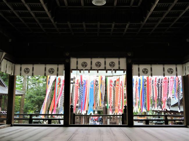 4月末~5月始めにかけ3連休が急に決まり、リフレッシュがてら出かけたい!しかし自由にできる金がない!ということで、ひとまず近くの近江八幡を散策してきました。<br /><br /> 近江八幡は彦根から見ると東近江を挟んで南隣。私は彦根南部在住なので、彦根北部へ出るのも近江八幡へ行くのも大差ありませんが、八幡堀はそこまでたくさん来ているわけでもなく、知らないことがまだまだたくさん!<br /><br /> カメラを買い替えたとはいえ、相変わらず粘らずサクサク撮影です。なんとなくの雰囲気だけでも伝わればと思います。<br /><br />(2018年5月22日・執筆 / 2018年5月23日・誤字修正)<br /><br />【主な行程(2018年4月30日・月曜祝日)】<br /> ラ コリーナ近江八幡 → 日牟禮八幡宮 → 近江八幡日牟禮ヴィレッジ → 八幡堀<br /> 9:15頃自宅出発、14:15頃自宅到着。スマホ計測8,787歩。同行者:母。