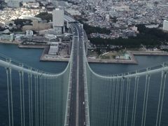 明石海峡大橋の橋脚の頂上からの絶景