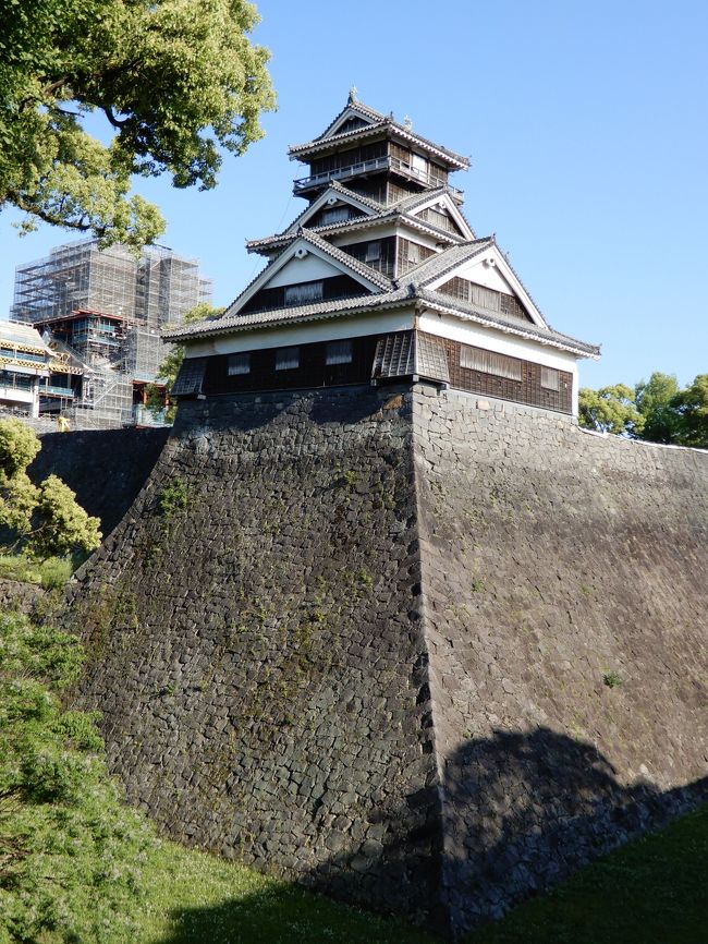 日本１００名城巡り　９４城目平戸城・９５城目熊本城編　その２　グラバー園、島原ー熊本フェリー、熊本城