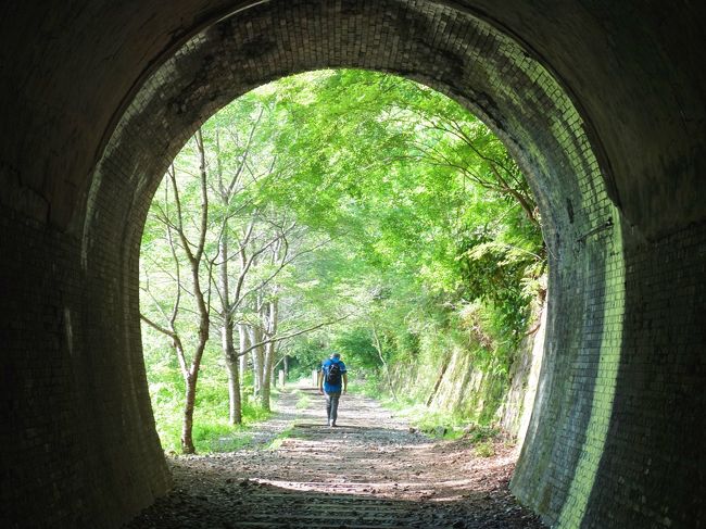 6月に行く予定のウクライナ。短期の日程ではネット上で話題の<br />「愛のトンネル」←ネーミングがベタ(笑)へ行けそうにない。<br />元々一人旅で「愛のトンネル」なんてちょっと寂しいような。<br /><br />すると何と関西で代替案を見つけ、<br />ちょうど相棒も日本に帰国して温泉へ連れていけ!っとうるさい。<br />よっしゃ~、日本版「愛のトンネル」と温泉の両方を兼ね備えた<br />武庫川渓谷の廃線跡のハイキングに決定!<br /><br />渓谷沿いをただ歩くのではなく、廃線跡の枕木に数々の真っ暗なトンネル。<br />超スリリングなハイキングは懐中電灯必須のコース。<br />ゴールは武田尾温泉の日帰り入浴に懐石ディナーで満足満足!<br /><br />JR生瀬駅→旧福知山線廃線跡→武田尾温泉→JR武田尾駅