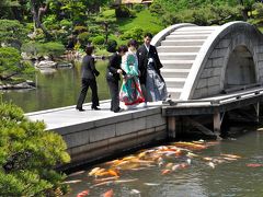 初めて行く新緑の”広島縮景園”