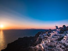 ギリシャ(17)　サントリーニ島２　イアの夕陽