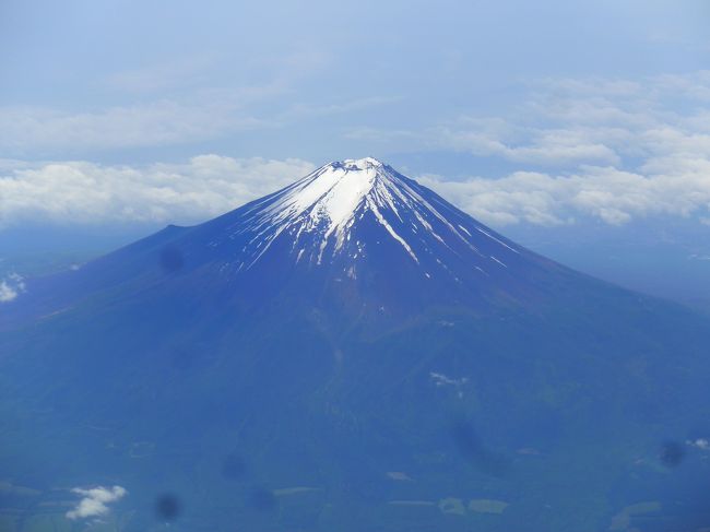 ５月で福岡を訪れるのは２度目となりました。<br />朝の飛行機で羽田空港を飛び立ち暫くすると左手にまだ冠雪が残る綺麗な富士山を見ることが出来ました。<br />ほんの少し霞んでいましたが久々のよい眺めでした。航路が少し内陸部よりで琵琶湖の上空、中国山系を経て<br />博多湾側からの福岡空港への着陸でした。<br />到着後、福岡市営地下鉄で博多駅まで行き博多麺街道の「大明坦坦麺」で食事をし<br />その後、所用を済ませて夕食を友人と西新商店街の「串かつ屋　ふみ勝」で美味しい串かつと鶏料理を堪能しました。